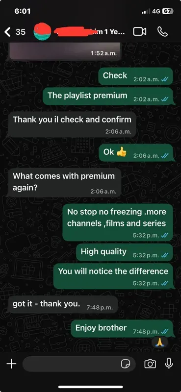Customer feedback screenshot 10