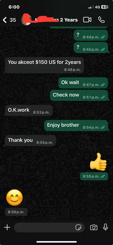 Customer feedback screenshot 2