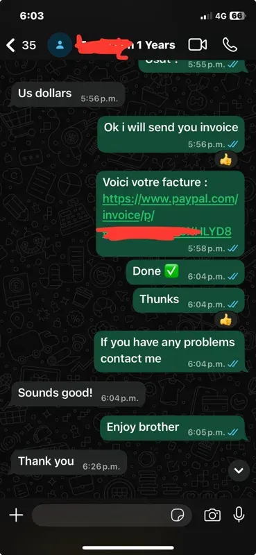 Customer feedback screenshot 3