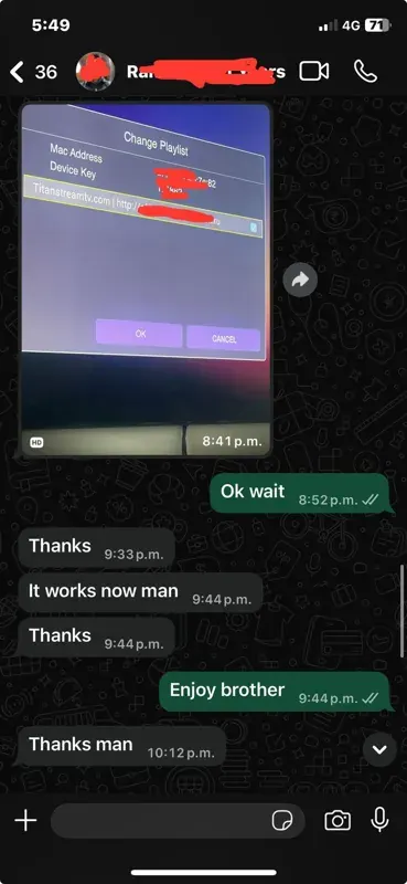 Customer feedback screenshot 4