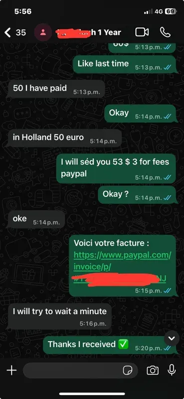 Customer feedback screenshot 6
