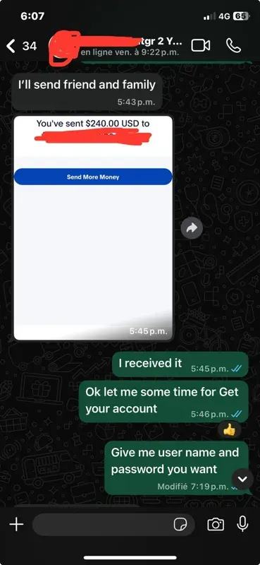 Customer feedback screenshot 7