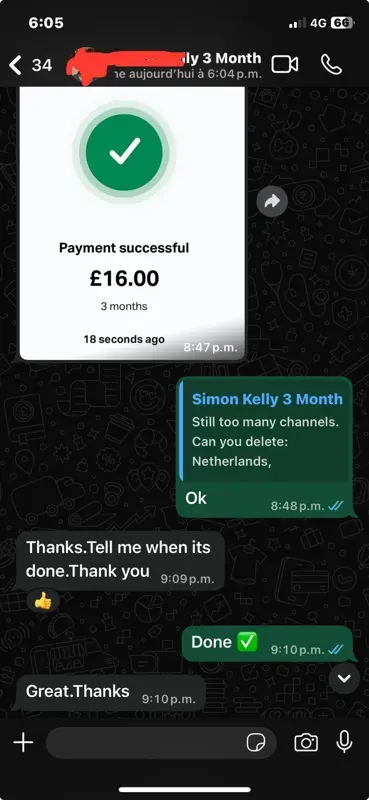 Customer feedback screenshot 8